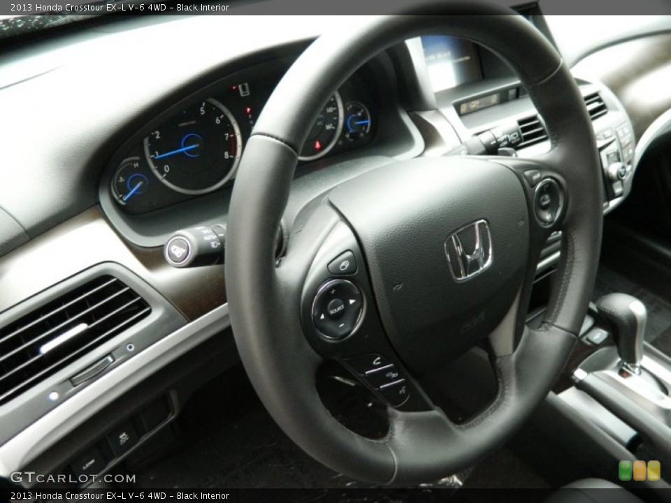Black Interior Steering Wheel for the 2013 Honda Crosstour EX-L V-6 4WD #82387519