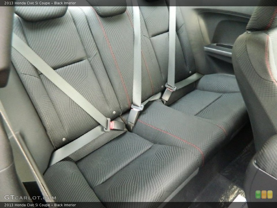 Black Interior Rear Seat for the 2013 Honda Civic Si Coupe #82387778