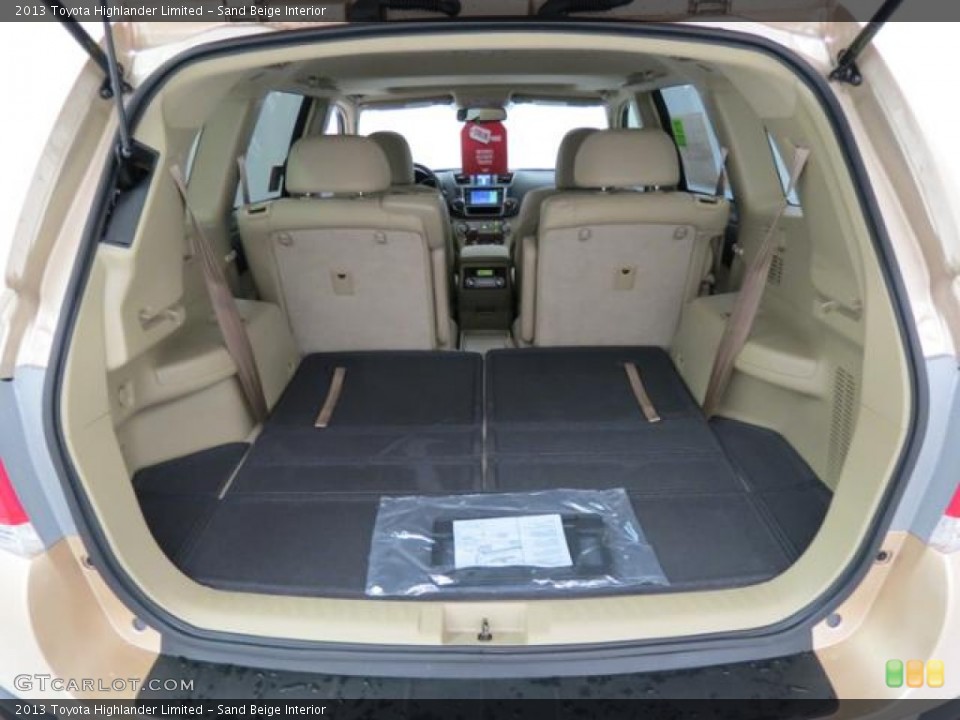 Sand Beige Interior Trunk for the 2013 Toyota Highlander Limited #82387849