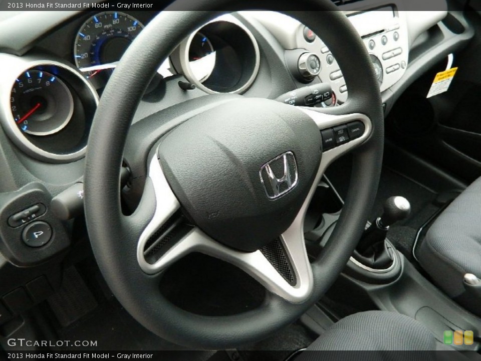 Gray Interior Steering Wheel for the 2013 Honda Fit  #82394484