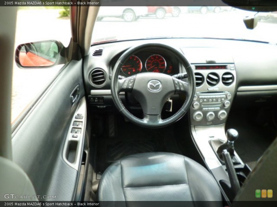 Black Interior Dashboard for the 2005 Mazda MAZDA6 s Sport Hatchback #82396289