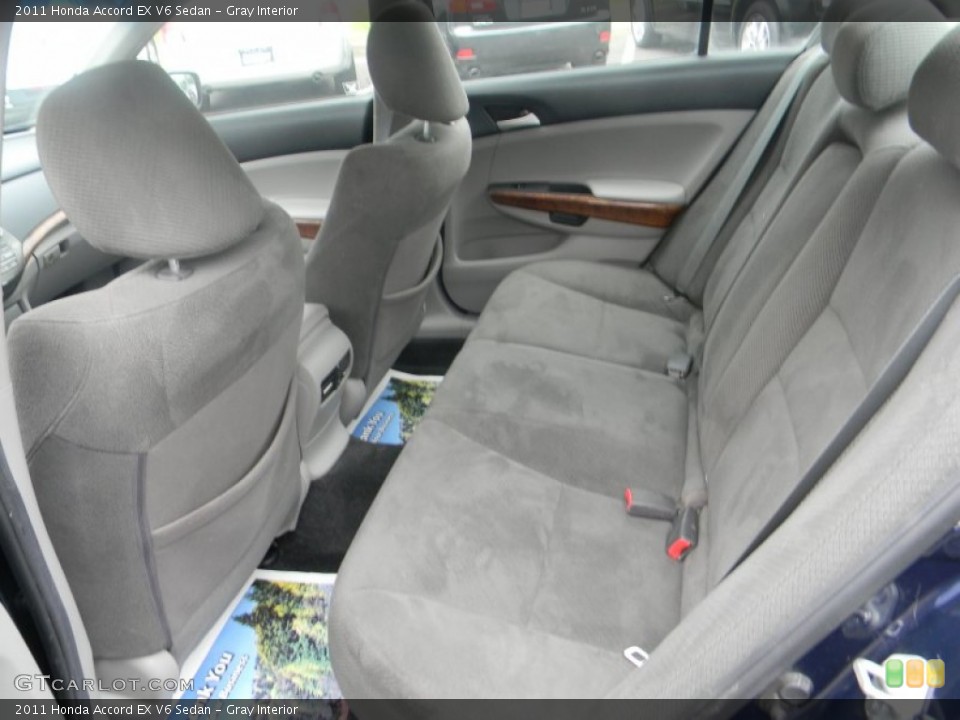 Gray Interior Rear Seat for the 2011 Honda Accord EX V6 Sedan #82400244
