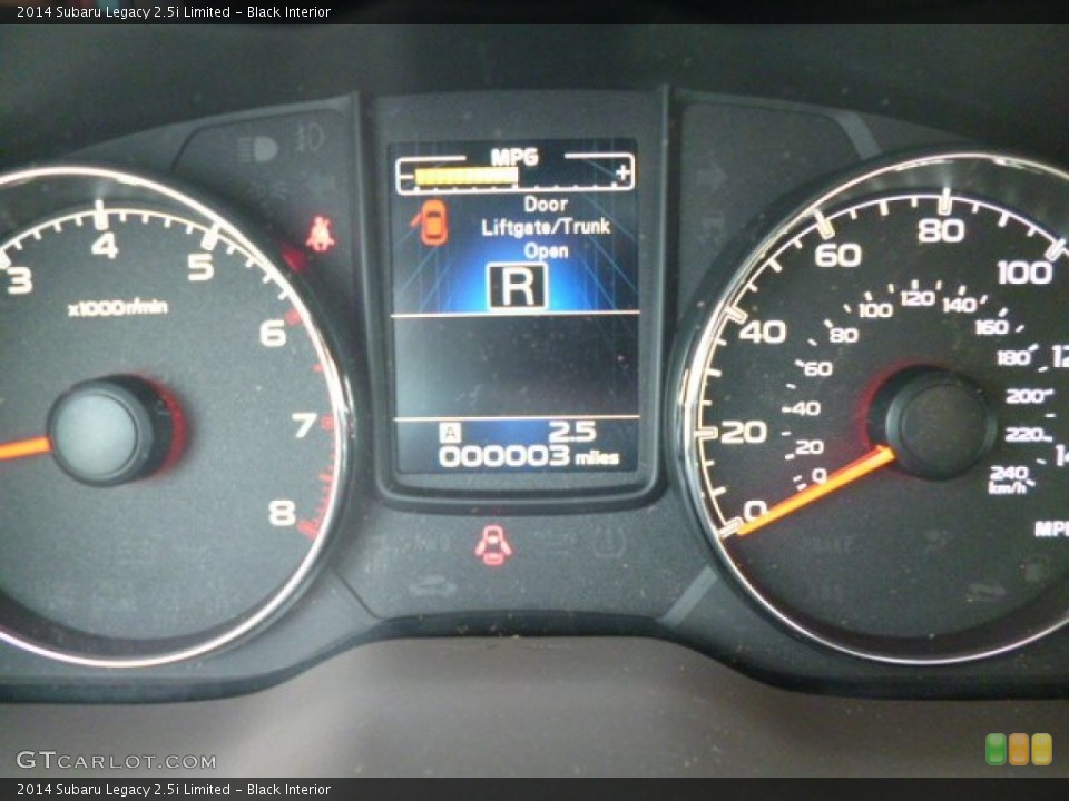 Black Interior Gauges for the 2014 Subaru Legacy 2.5i Limited #82400415