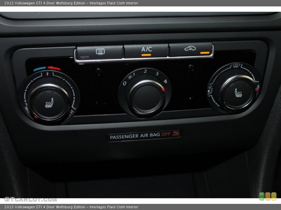 Interlagos Plaid Cloth Interior Controls for the 2013 Volkswagen GTI 4 Door Wolfsburg Edition #82402461