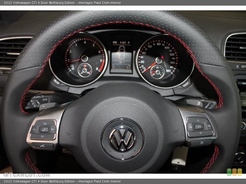 Interlagos Plaid Cloth Interior Steering Wheel for the 2013 Volkswagen GTI 4 Door Wolfsburg Edition #82402560