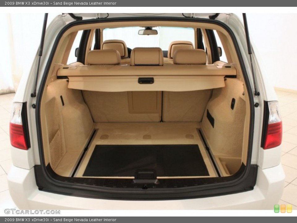 Sand Beige Nevada Leather Interior Trunk for the 2009 BMW X3 xDrive30i #82404386