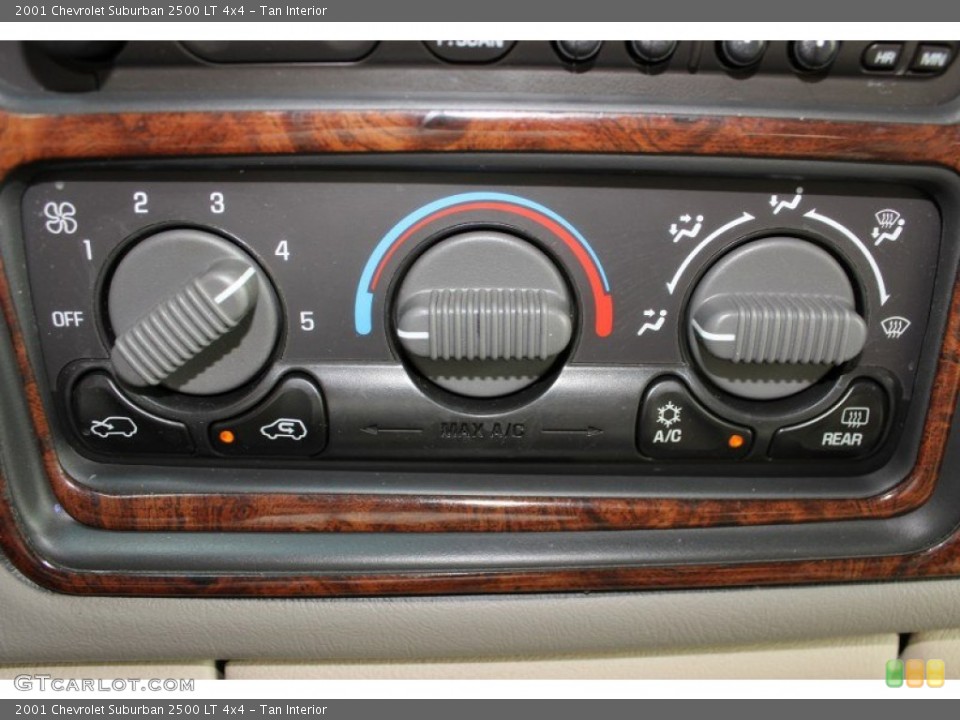 Tan Interior Controls for the 2001 Chevrolet Suburban 2500 LT 4x4 #82407286