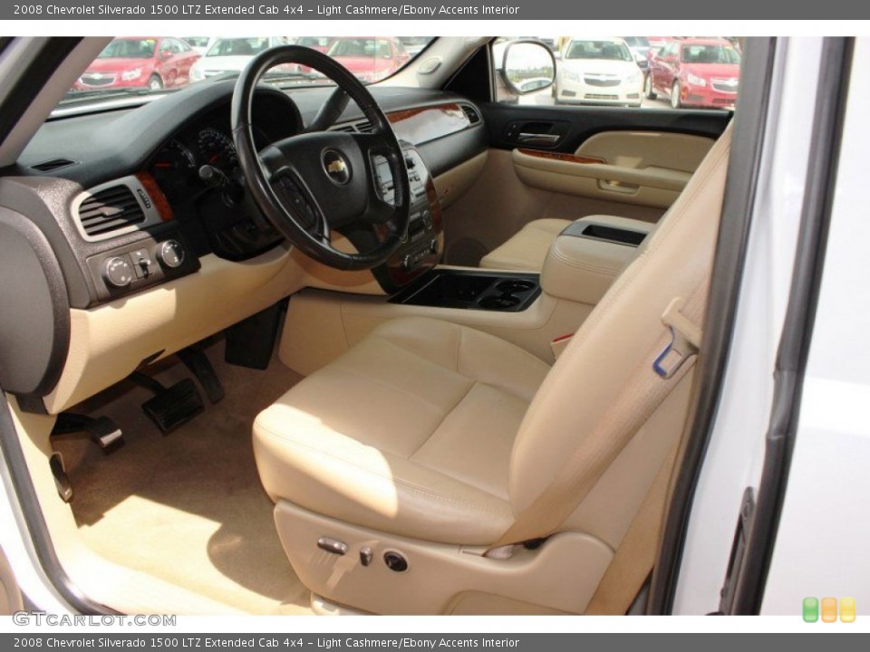 Light Cashmere/Ebony Accents Interior Photo for the 2008 Chevrolet Silverado 1500 LTZ Extended Cab 4x4 #82407954