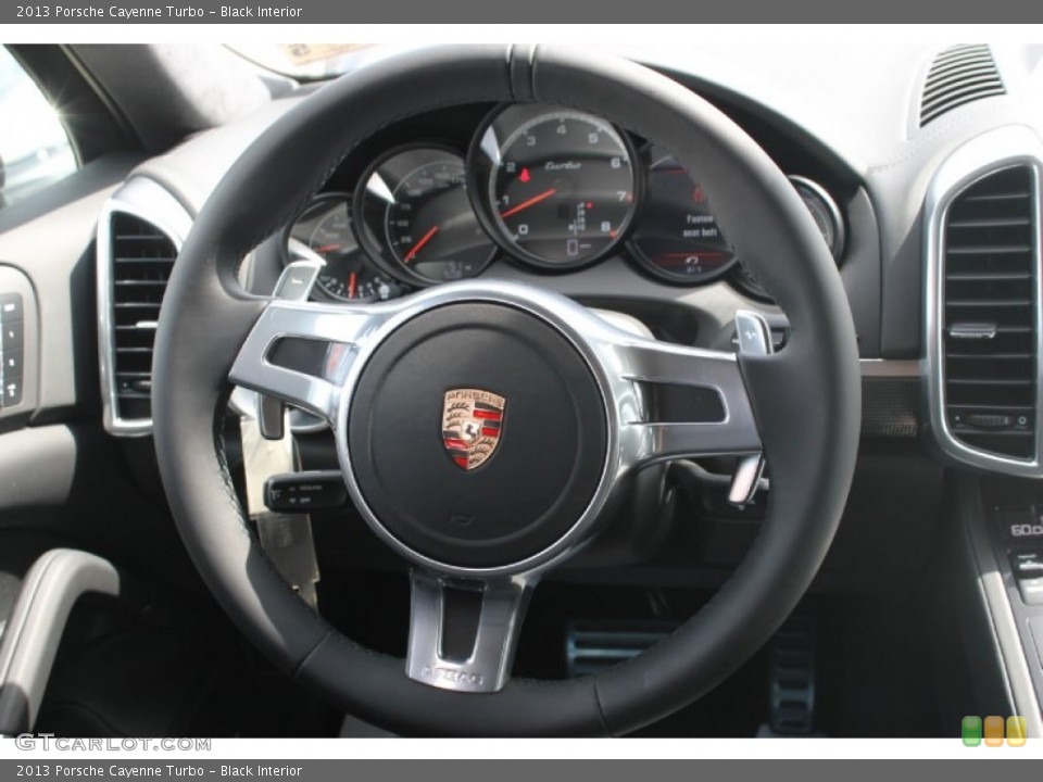 Black Interior Steering Wheel for the 2013 Porsche Cayenne Turbo #82412142