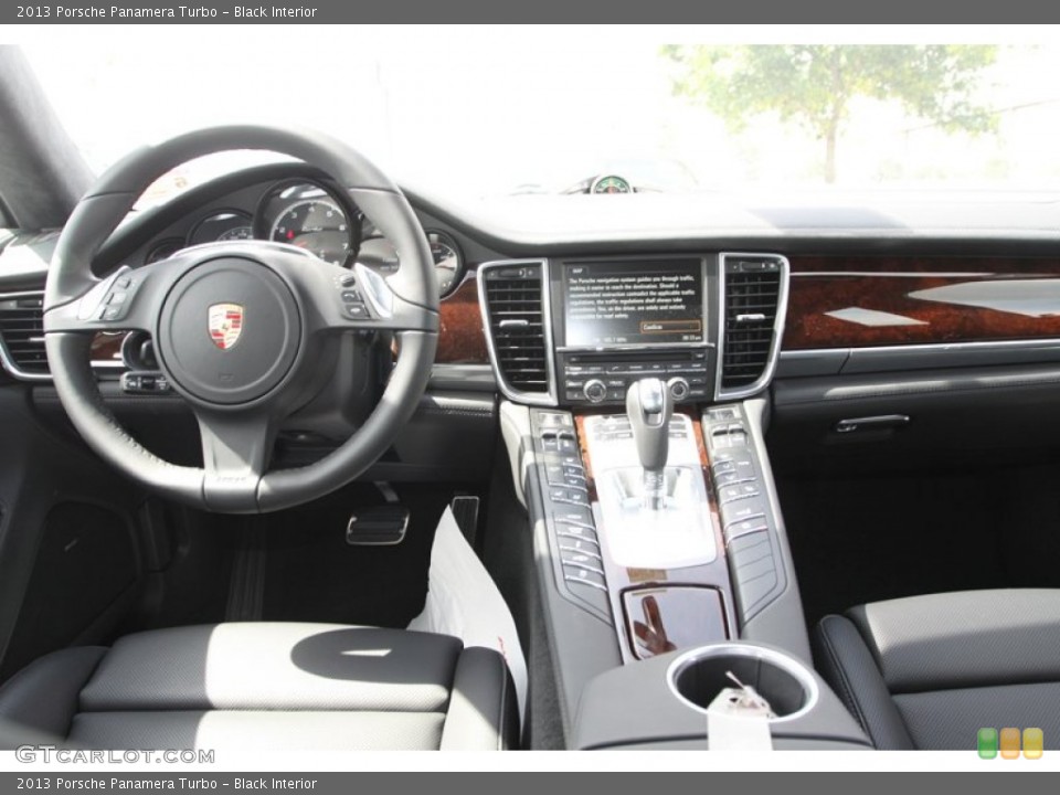 Black Interior Dashboard for the 2013 Porsche Panamera Turbo #82412812