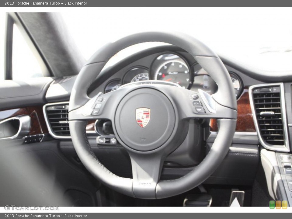 Black Interior Steering Wheel for the 2013 Porsche Panamera Turbo #82412824