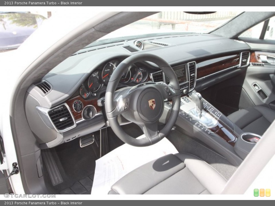 Black Interior Prime Interior for the 2013 Porsche Panamera Turbo #82412864