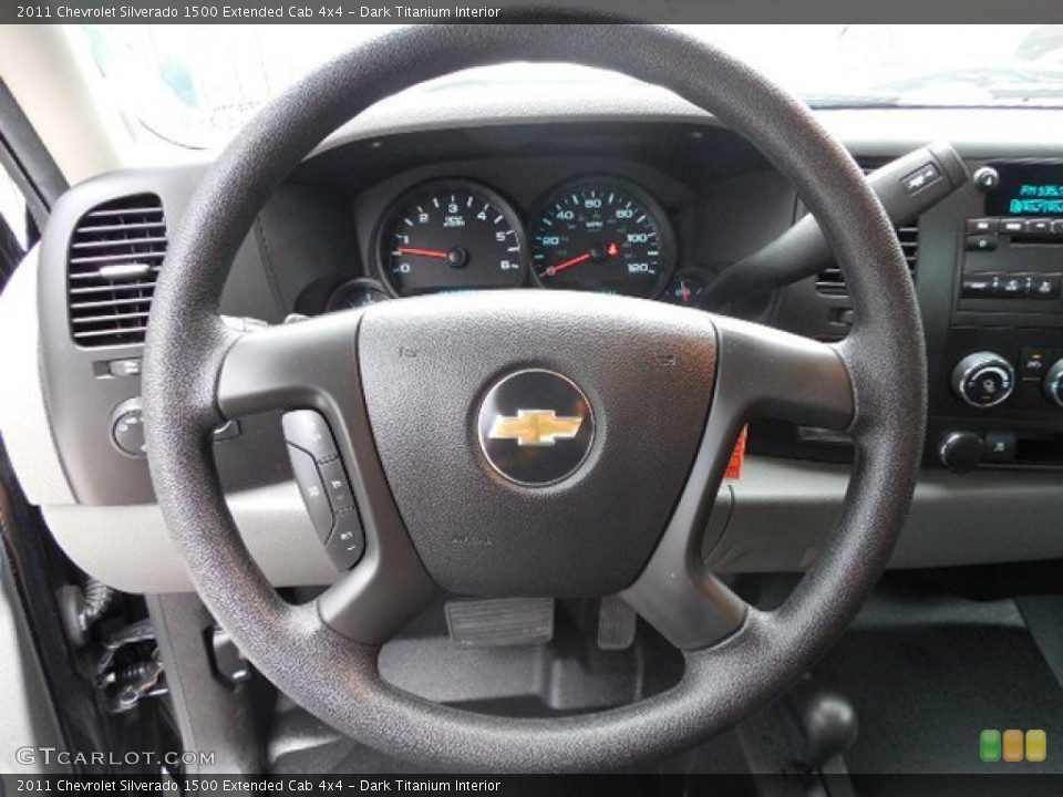 Dark Titanium Interior Steering Wheel for the 2011 Chevrolet Silverado 1500 Extended Cab 4x4 #82413418