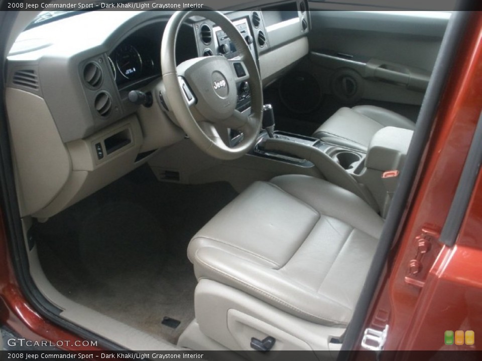 Dark Khaki/Light Graystone Interior Prime Interior for the 2008 Jeep Commander Sport #82415481