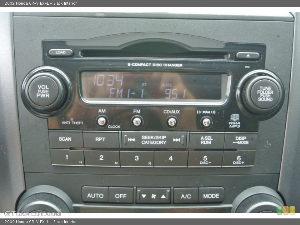 Black Interior Audio System for the 2009 Honda CR-V EX-L #82420551