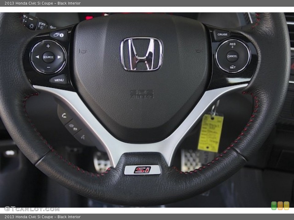 Black Interior Steering Wheel for the 2013 Honda Civic Si Coupe #82421547