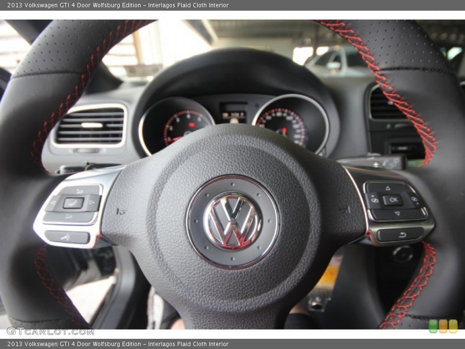 Interlagos Plaid Cloth Interior Controls for the 2013 Volkswagen GTI 4 Door Wolfsburg Edition #82423094