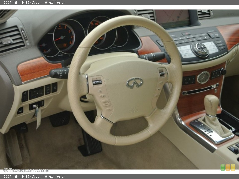 Wheat Interior Steering Wheel for the 2007 Infiniti M 35x Sedan #82423587