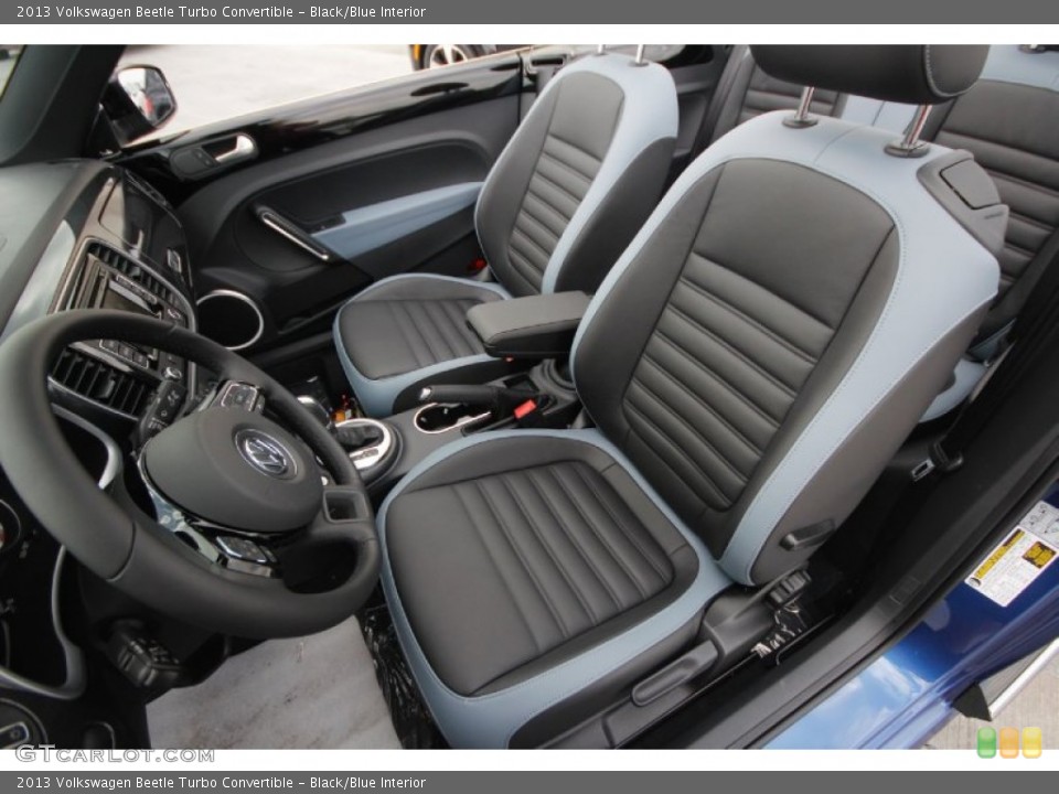Black/Blue Interior Front Seat for the 2013 Volkswagen Beetle Turbo Convertible #82423683