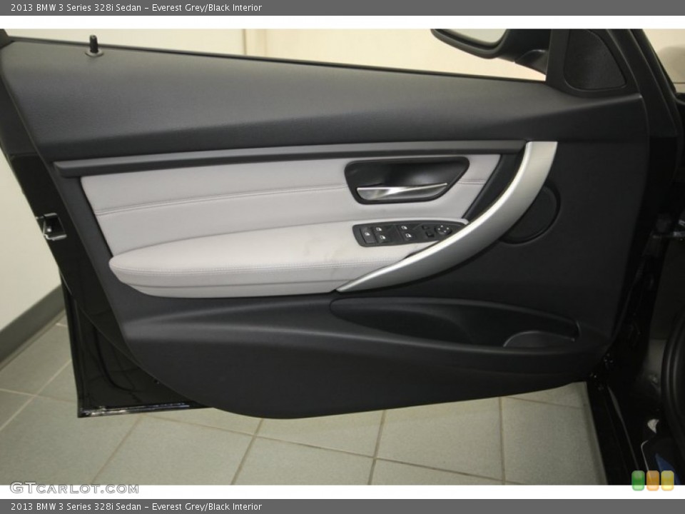 Everest Grey/Black Interior Door Panel for the 2013 BMW 3 Series 328i Sedan #82423792