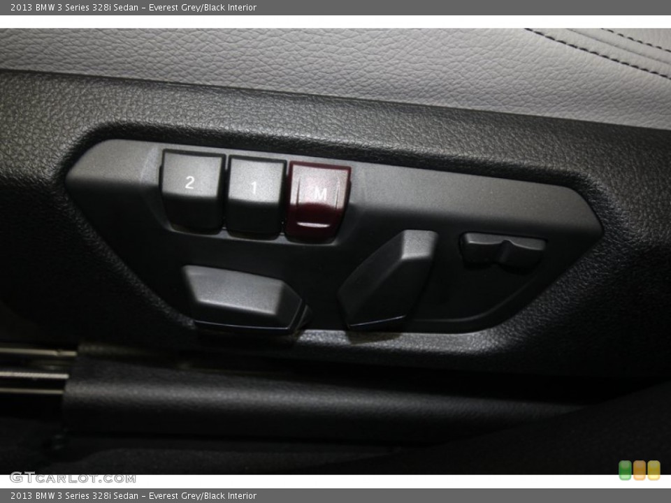 Everest Grey/Black Interior Controls for the 2013 BMW 3 Series 328i Sedan #82423827