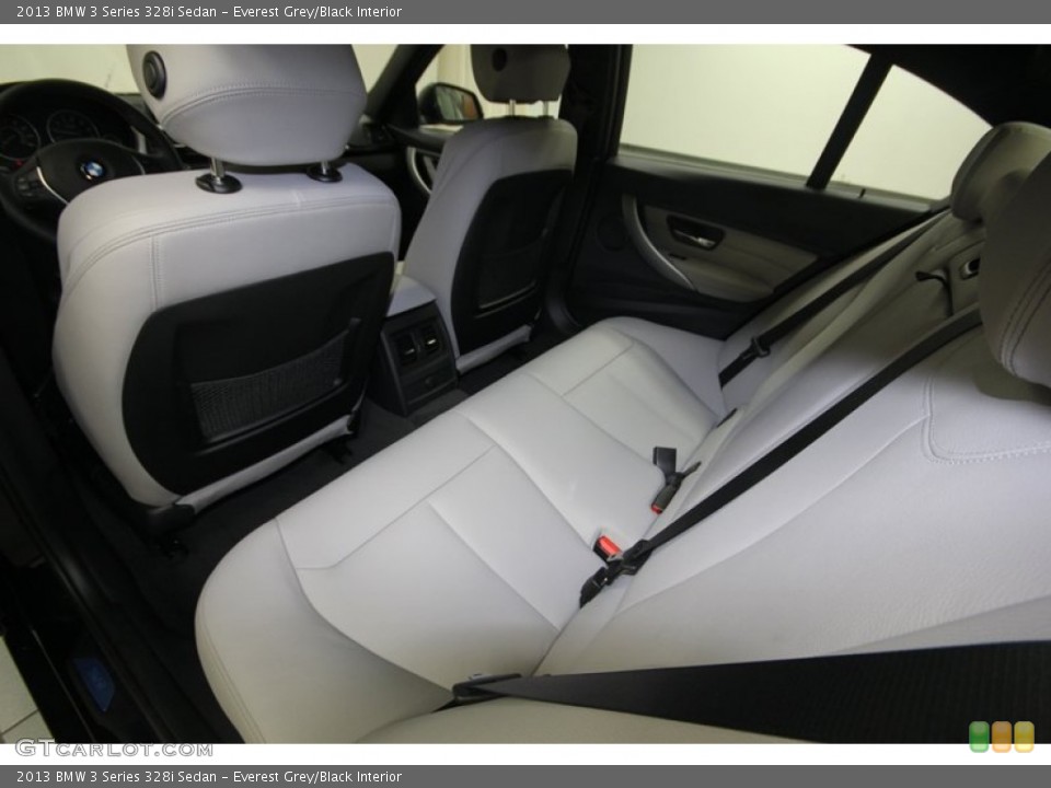 Everest Grey/Black Interior Rear Seat for the 2013 BMW 3 Series 328i Sedan #82424016