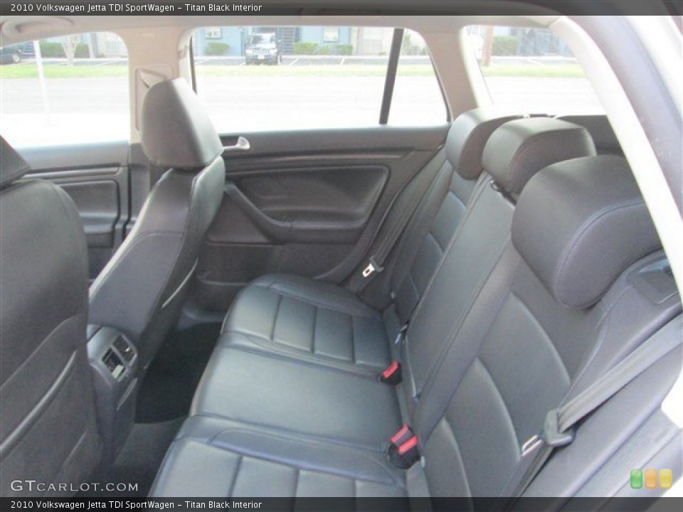Titan Black Interior Rear Seat for the 2010 Volkswagen Jetta TDI SportWagen #82424202