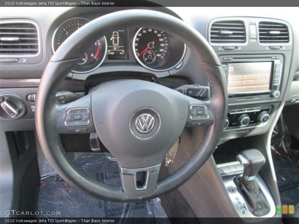 Titan Black Interior Steering Wheel for the 2010 Volkswagen Jetta TDI SportWagen #82424241