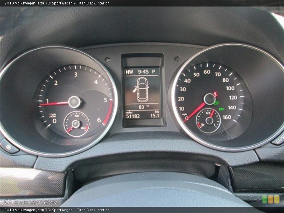 Titan Black Interior Gauges for the 2010 Volkswagen Jetta TDI SportWagen #82424292