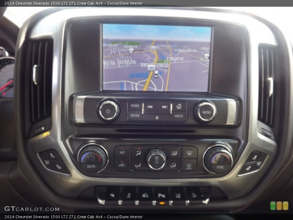 Cocoa/Dune Interior Navigation for the 2014 Chevrolet Silverado 1500 LTZ Z71 Crew Cab 4x4 #82426418