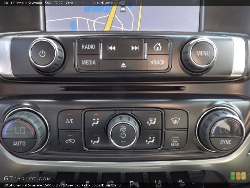 Cocoa/Dune Interior Controls for the 2014 Chevrolet Silverado 1500 LTZ Z71 Crew Cab 4x4 #82426622
