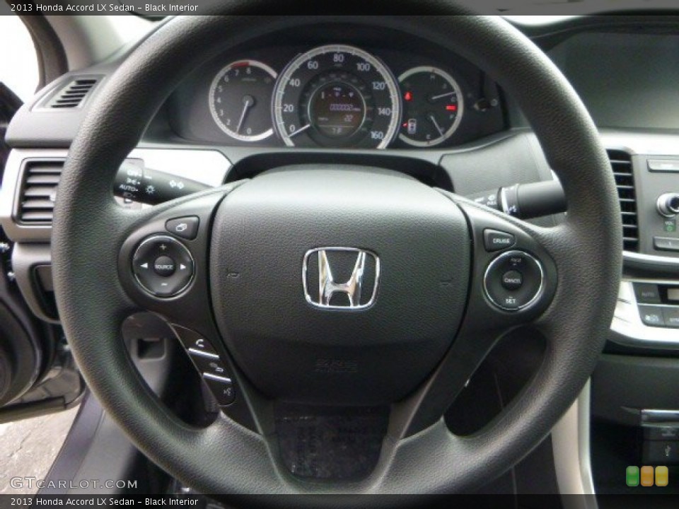 Black Interior Steering Wheel for the 2013 Honda Accord LX Sedan #82427334