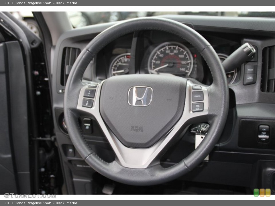 Black Interior Steering Wheel for the 2013 Honda Ridgeline Sport #82430402