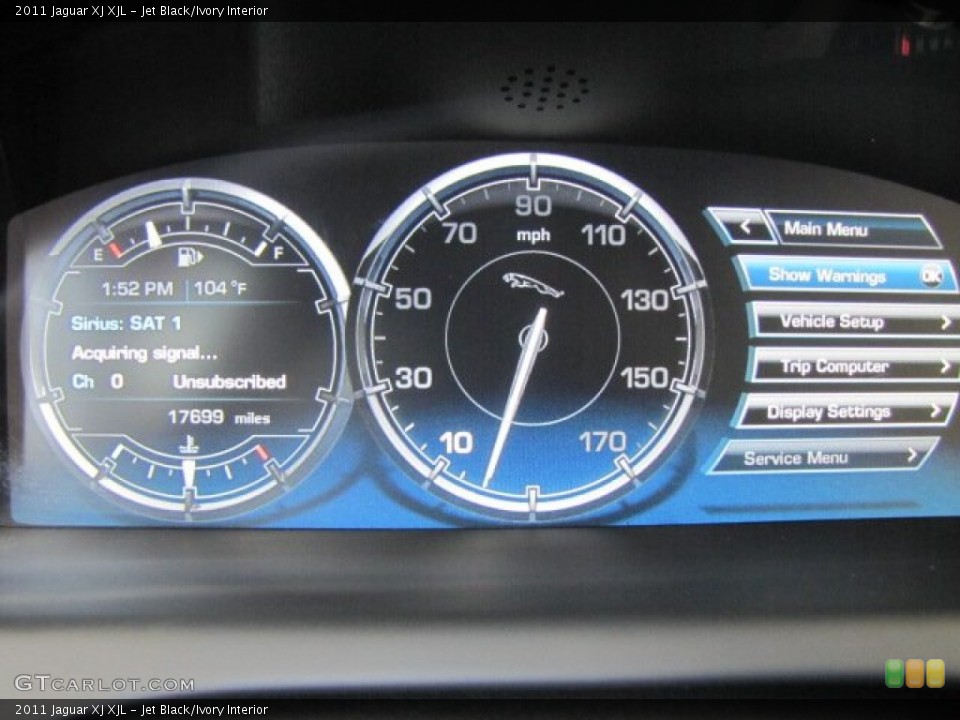 Jet Black/Ivory Interior Gauges for the 2011 Jaguar XJ XJL #82430565