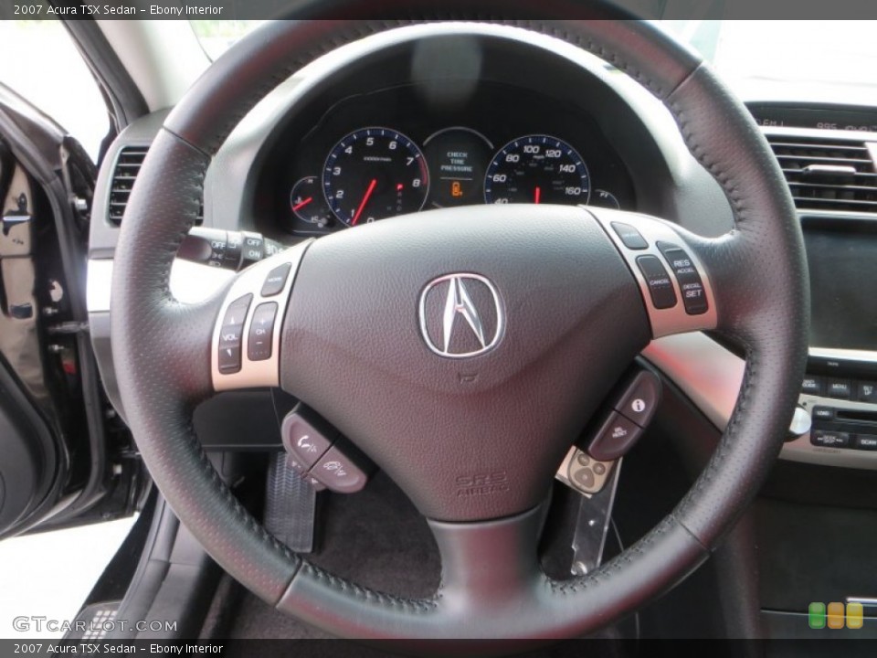 Ebony Interior Steering Wheel for the 2007 Acura TSX Sedan #82434220