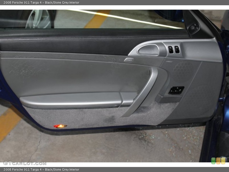 Black/Stone Grey Interior Door Panel for the 2008 Porsche 911 Targa 4 #82435188
