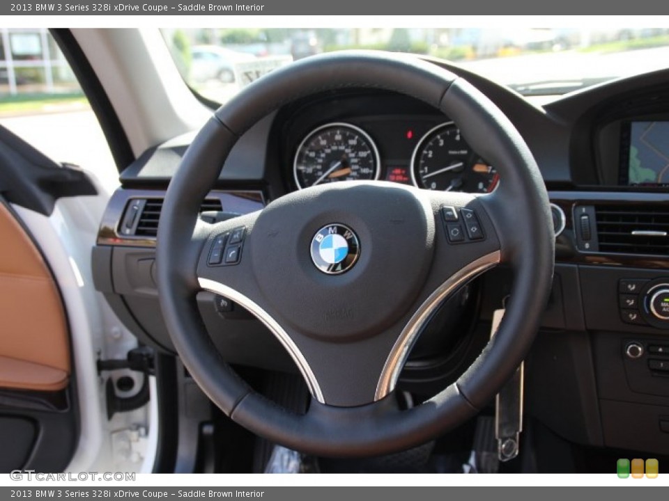 Saddle Brown Interior Steering Wheel for the 2013 BMW 3 Series 328i xDrive Coupe #82435234