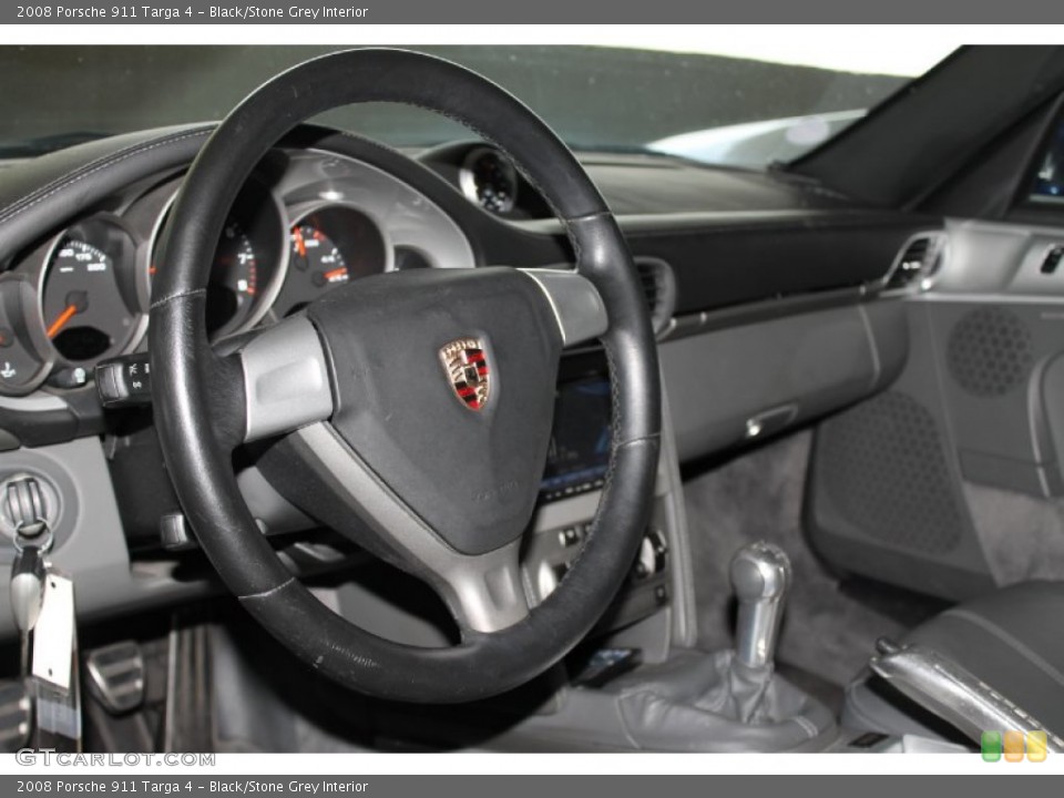 Black/Stone Grey Interior Steering Wheel for the 2008 Porsche 911 Targa 4 #82435280