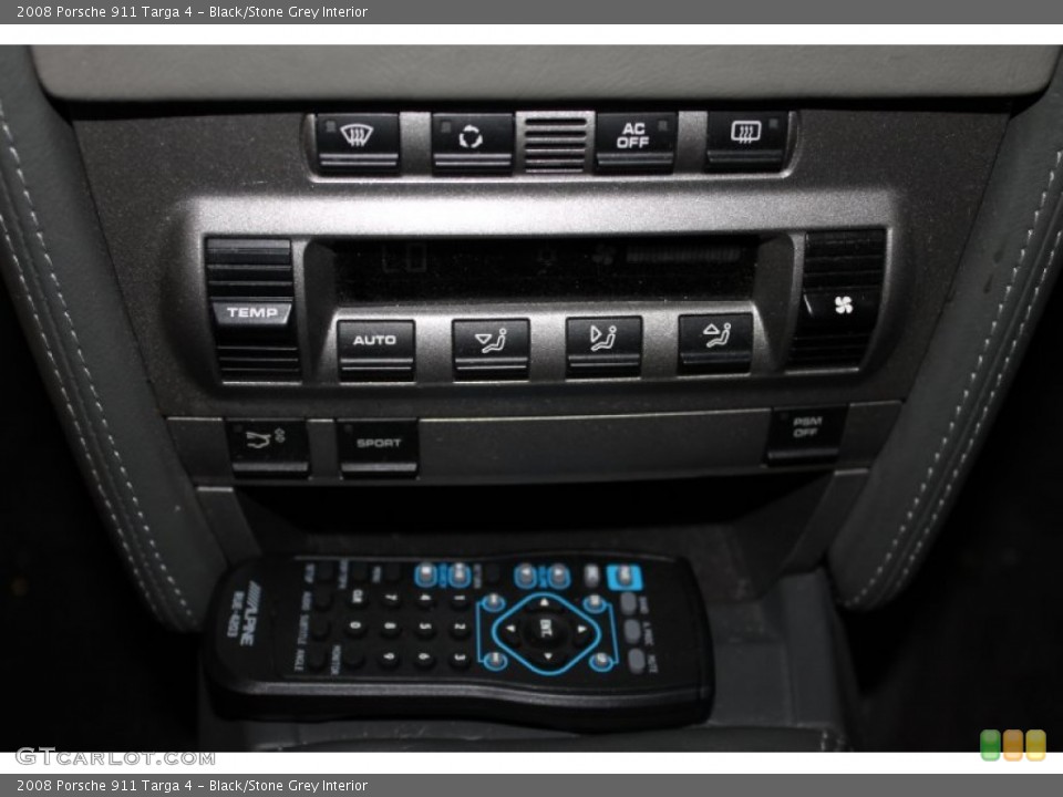 Black/Stone Grey Interior Controls for the 2008 Porsche 911 Targa 4 #82435425