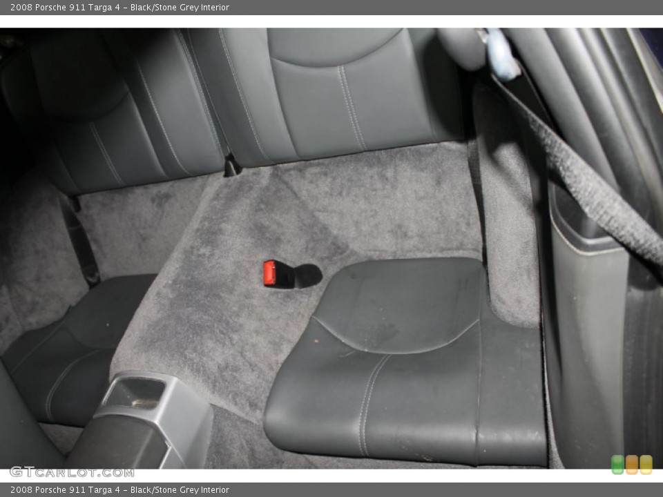 Black/Stone Grey Interior Rear Seat for the 2008 Porsche 911 Targa 4 #82435491