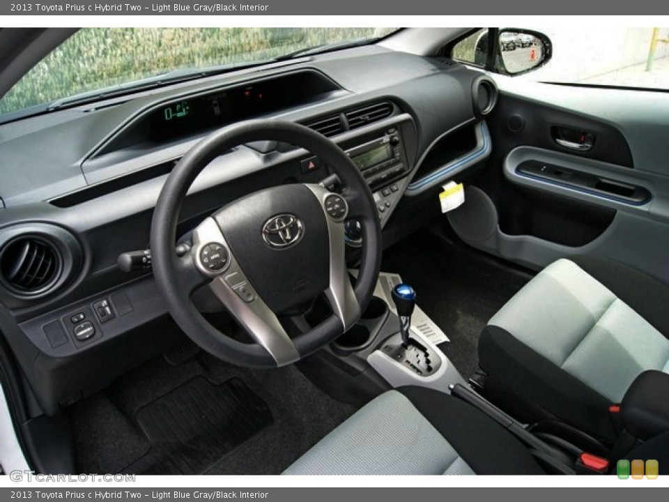 Light Blue Gray/Black 2013 Toyota Prius c Interiors