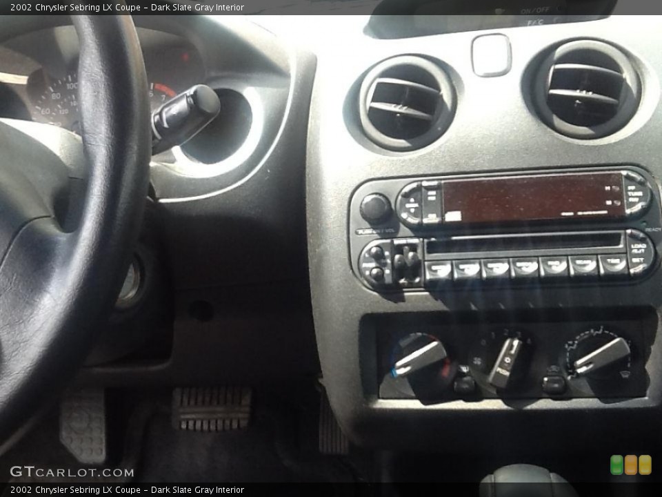 Dark Slate Gray Interior Controls for the 2002 Chrysler Sebring LX Coupe #82437068