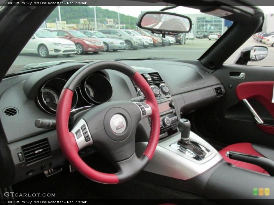 Red Interior Dashboard for the 2008 Saturn Sky Red Line Roadster #82437432