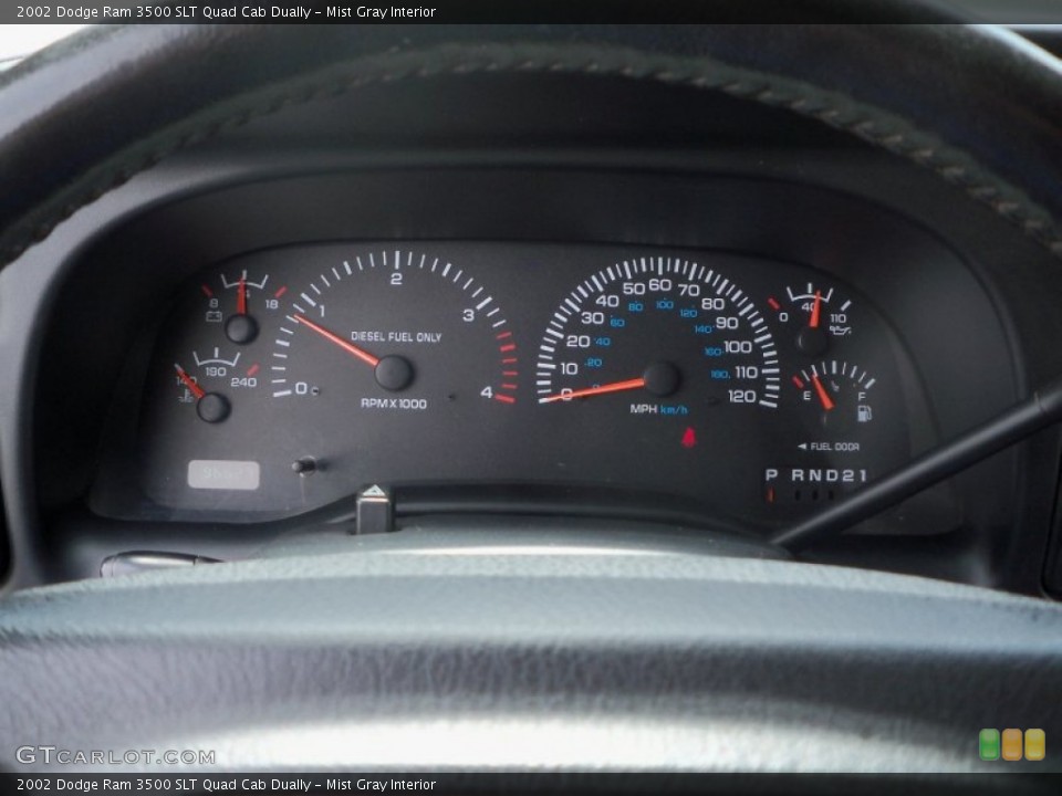 Mist Gray Interior Gauges for the 2002 Dodge Ram 3500 SLT Quad Cab Dually #82440804