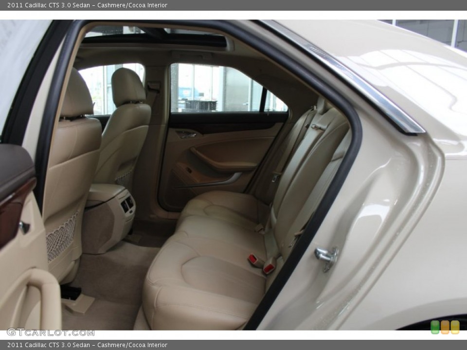 Cashmere/Cocoa Interior Rear Seat for the 2011 Cadillac CTS 3.0 Sedan #82442558