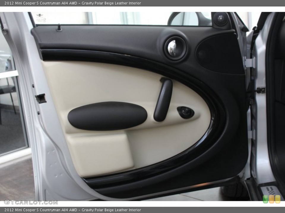 Gravity Polar Beige Leather Interior Door Panel for the 2012 Mini Cooper S Countryman All4 AWD #82443294