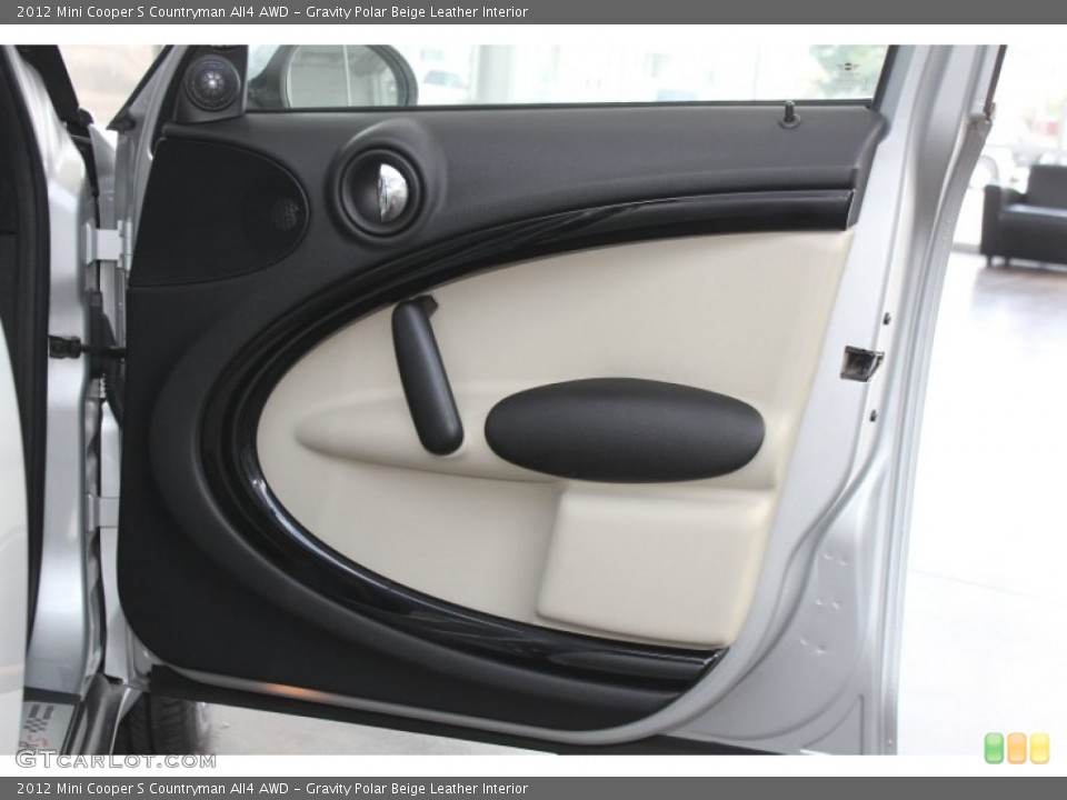 Gravity Polar Beige Leather Interior Door Panel for the 2012 Mini Cooper S Countryman All4 AWD #82443314