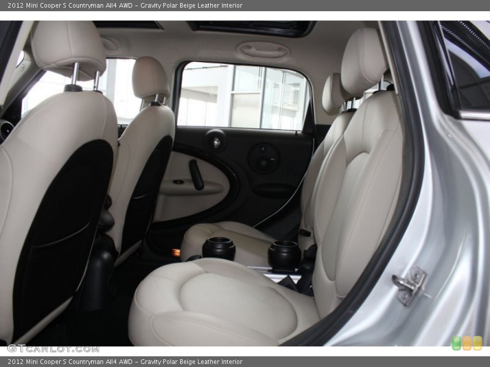 Gravity Polar Beige Leather Interior Rear Seat for the 2012 Mini Cooper S Countryman All4 AWD #82443339