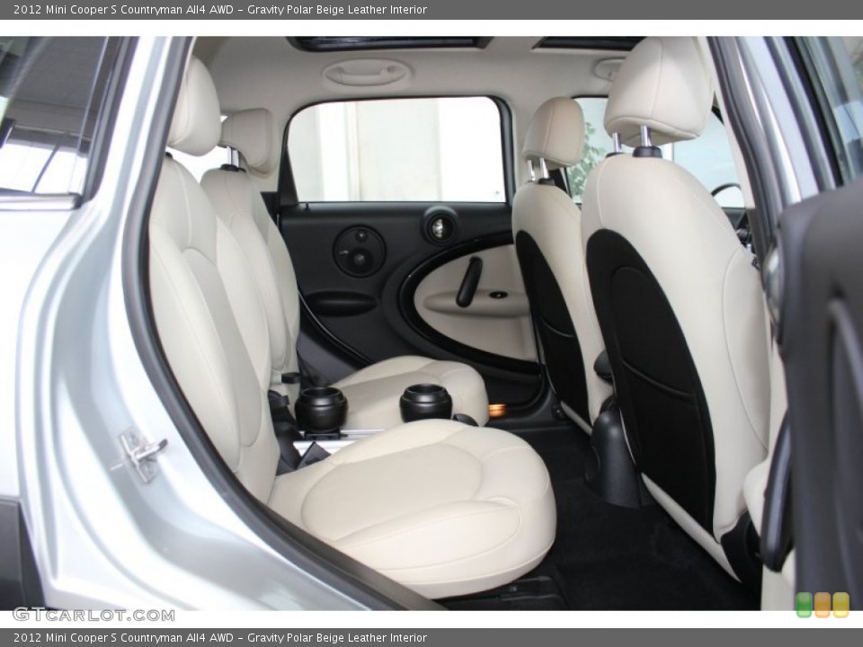 Gravity Polar Beige Leather Interior Rear Seat for the 2012 Mini Cooper S Countryman All4 AWD #82443359