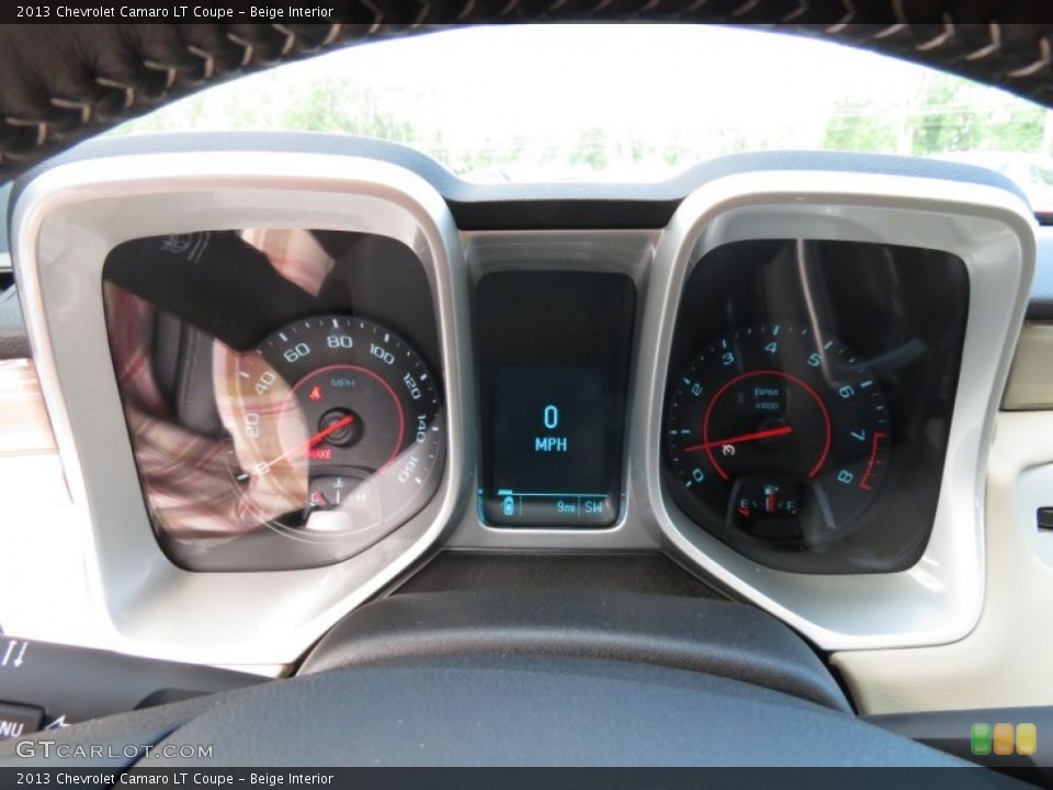Beige Interior Gauges for the 2013 Chevrolet Camaro LT Coupe #82448820